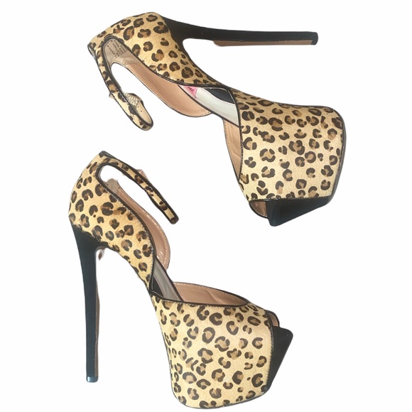 BETSEY JOHNSON Leanah Leopard Platform Pump heels size 6 - Picture 12 of 13